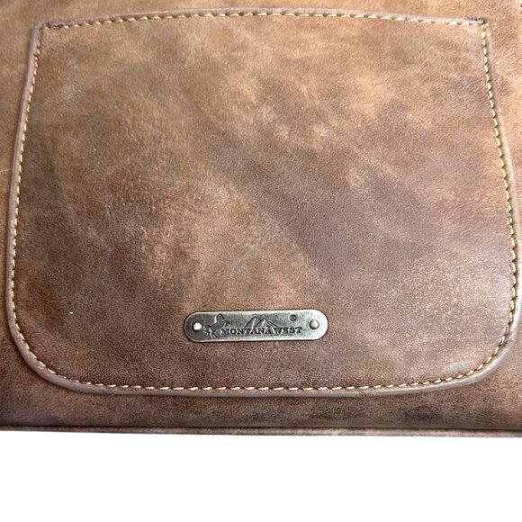 Montana West Concealed Carry Brown Tasseled Medium Purse Western Boho Safety - Picture 6 of 10